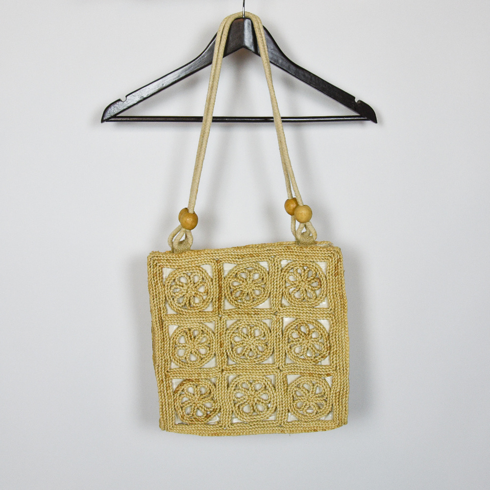 Vintage Mister Ernest Woven Jute Bag Purse